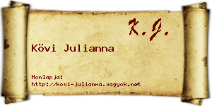Kövi Julianna névjegykártya