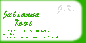 julianna kovi business card
