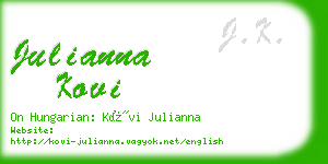 julianna kovi business card